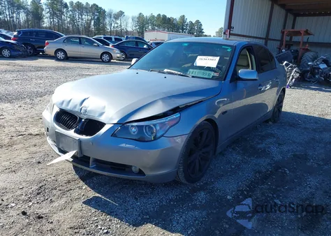 2006 BMW 550I из США, поврежденный, VIN WBANB535X6CN93309